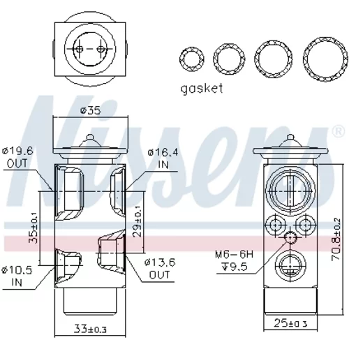Expanzný ventil klimatizácie 999322 /NISSENS/ - obr. 5