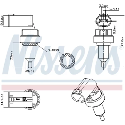 Snímač teploty chladiacej kvapaliny 207100 /NISSENS/ - obr. 5