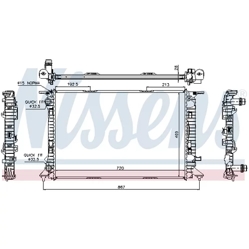 Chladič motora 60323 /NISSENS/ - obr. 1