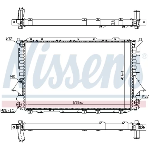 Chladič motora NISSENS 60458 - obr. 4