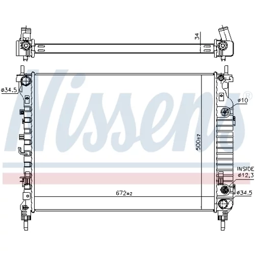 Chladič motora NISSENS 606256 - obr. 4