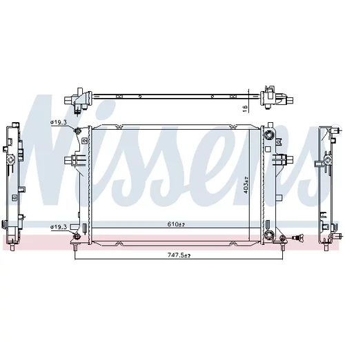 Chladič motora 606263 /NISSENS/ - obr. 4