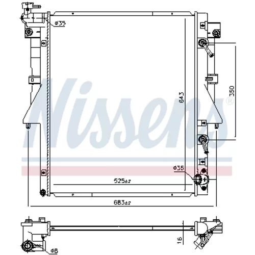 Chladič motora NISSENS 606548 - obr. 4