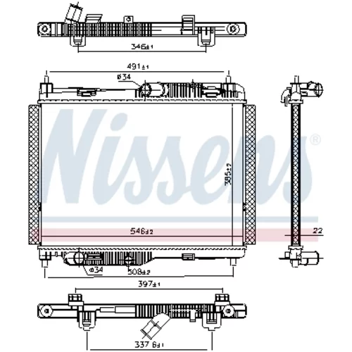 Chladič motora 606662 /NISSENS/ - obr. 5