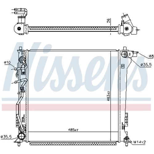 Chladič motora NISSENS 606673 - obr. 5