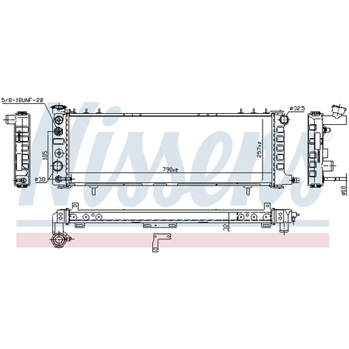 Chladič motora NISSENS 609881 - obr. 2