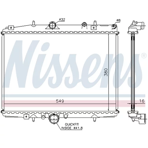 Chladič motora NISSENS 61291A - obr. 4