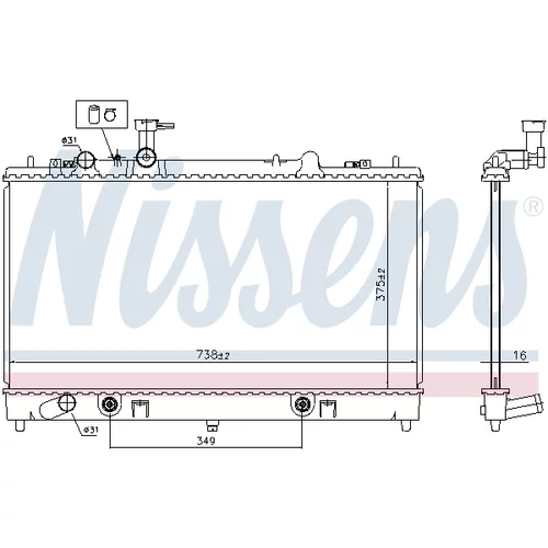 Chladič motora NISSENS 62465A - obr. 5