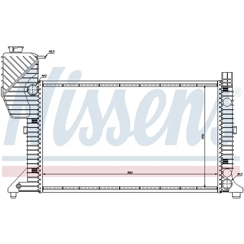 Chladič motora NISSENS 62664A - obr. 5