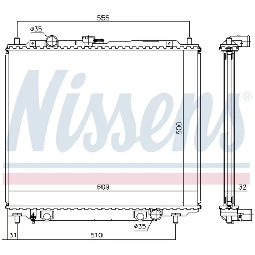 Chladič motora NISSENS 62801 - obr. 4