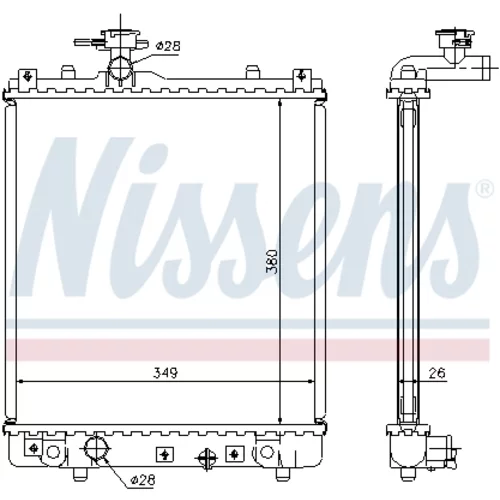 Chladič motora NISSENS 63014A - obr. 6