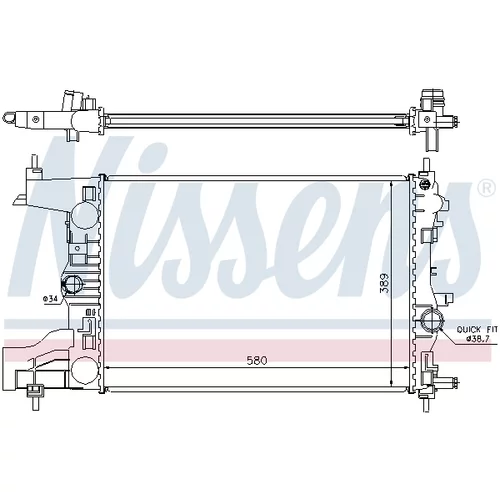 Chladič motora NISSENS 630726 - obr. 4