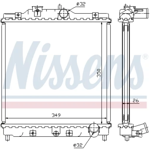 Chladič motora NISSENS 63312 - obr. 4