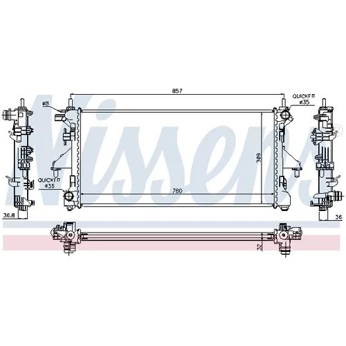 Chladič motora 63556 /NISSENS/ - obr. 4