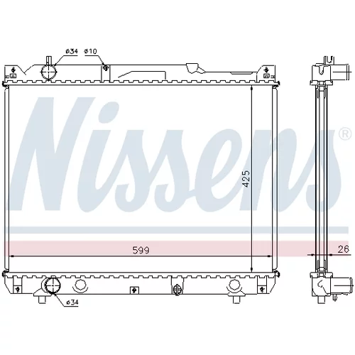 Chladič motora NISSENS 64196A - obr. 4