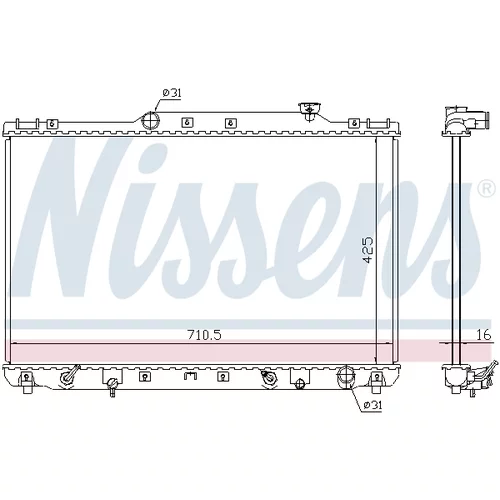 Chladič motora NISSENS 647681 - obr. 4