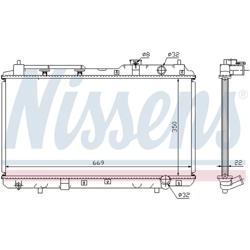 Chladič motora NISSENS 68101A - obr. 4