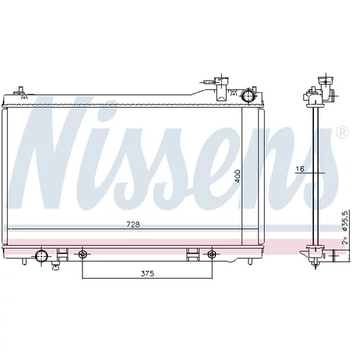 Chladič motora NISSENS 681212 - obr. 4