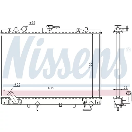 Chladič motora NISSENS 68154 - obr. 6