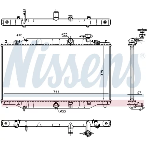 Chladič motora NISSENS 68557 - obr. 4