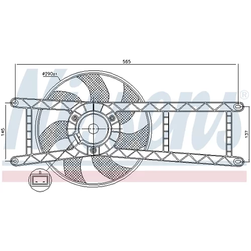 Ventilátor chladenia motora NISSENS 85145 - obr. 5