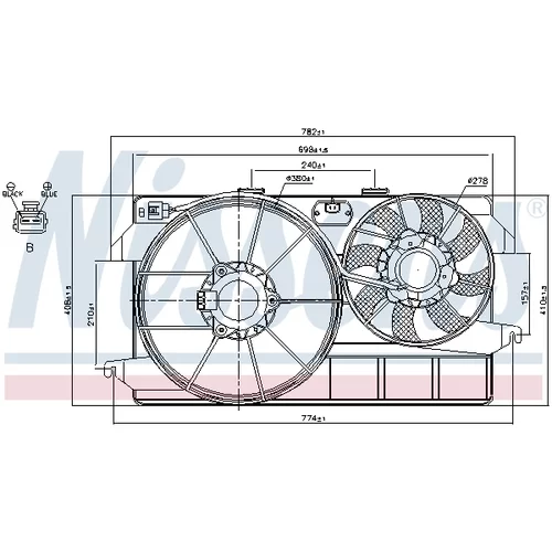 Ventilátor chladenia motora NISSENS 85264 - obr. 6