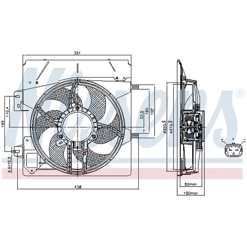 Ventilátor chladenia motora NISSENS 85670