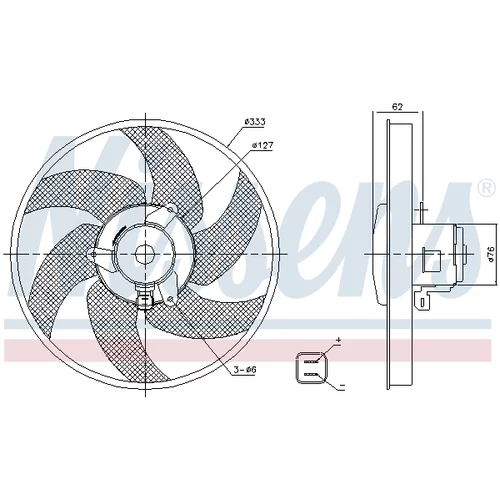 Ventilátor chladenia motora NISSENS 85950 - obr. 6