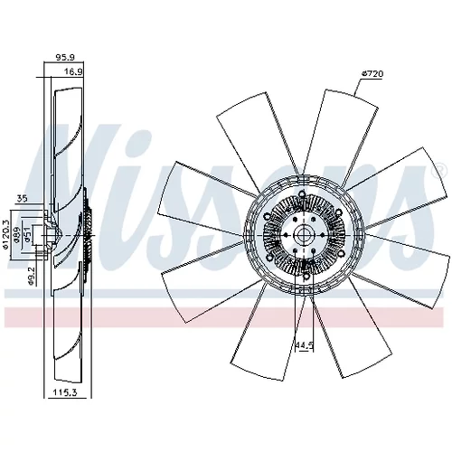 Spojka ventilátora chladenia 86161 /NISSENS/ - obr. 4