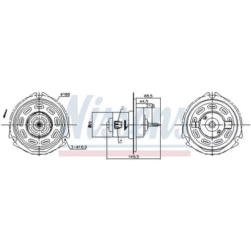 Vnútorný ventilátor NISSENS 87058 - obr. 4