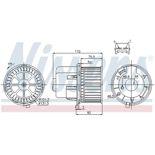 Vnútorný ventilátor NISSENS 87061 - obr. 5