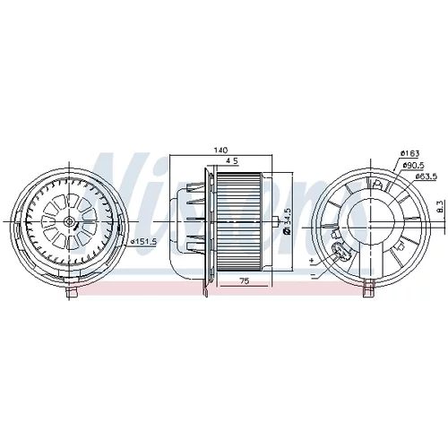 Vnútorný ventilátor NISSENS 87077 - obr. 4