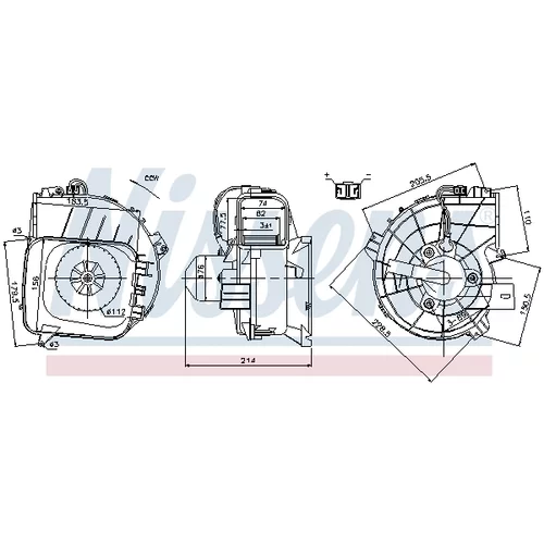 Vnútorný ventilátor NISSENS 87084 - obr. 4