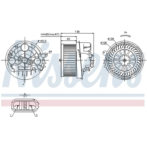 Vnútorný ventilátor NISSENS 87091 - obr. 5