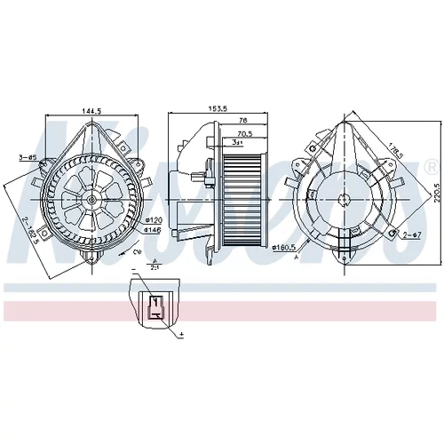 Vnútorný ventilátor NISSENS 87124 - obr. 5