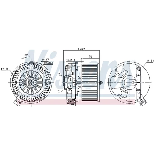 Vnútorný ventilátor NISSENS 87214 - obr. 4