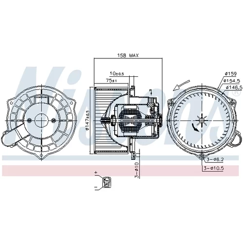 Vnútorný ventilátor NISSENS 87234 - obr. 4