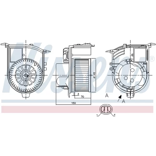 Vnútorný ventilátor NISSENS 87398 - obr. 5