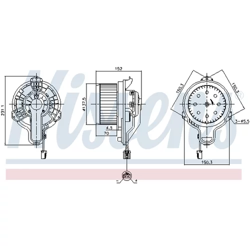 Vnútorný ventilátor NISSENS 87648