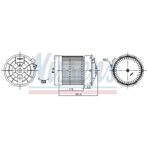 Vnútorný ventilátor NISSENS 87722 - obr. 5