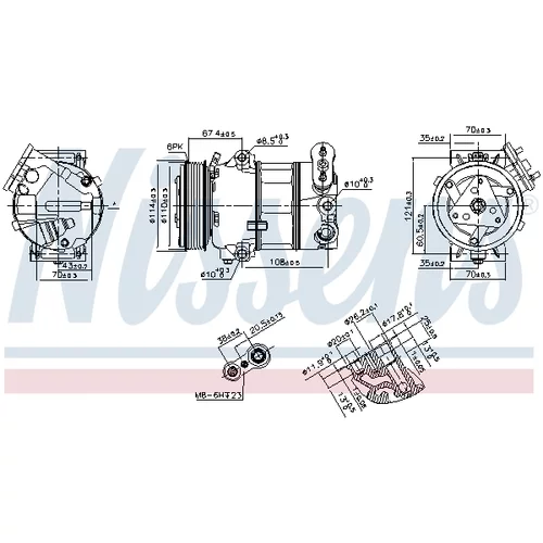 Kompresor klimatizácie 890339 /NISSENS/ - obr. 7