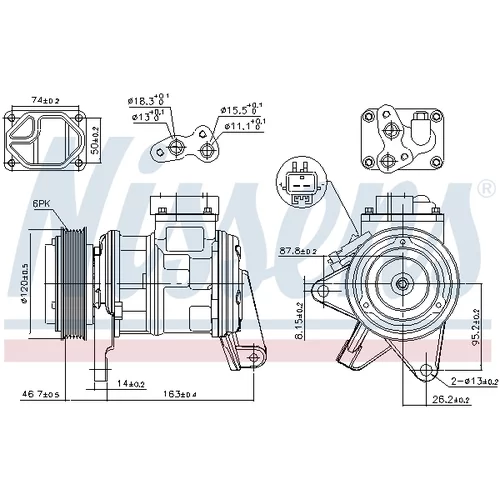 Kompresor klimatizácie NISSENS 89087 - obr. 4