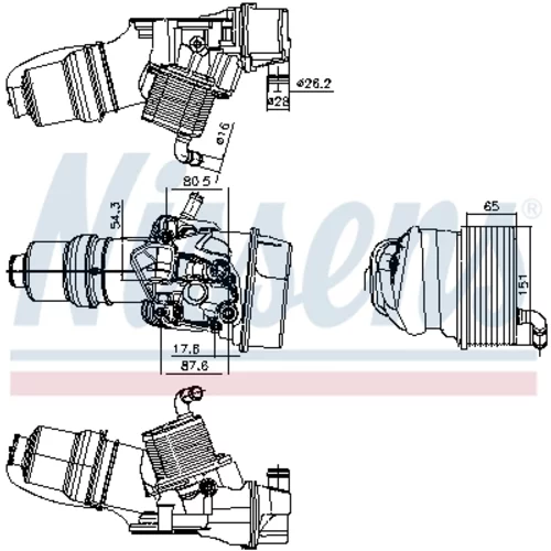 Chladič motorového oleja 91309 /NISSENS/ - obr. 4