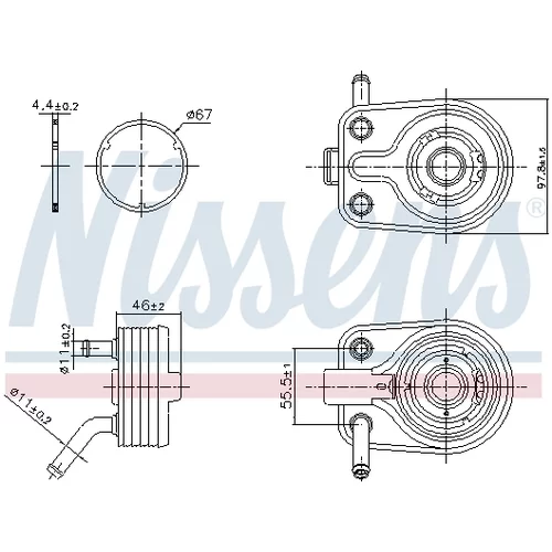 Chladič motorového oleja NISSENS 91447 - obr. 4