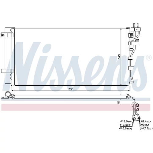 Kondenzátor klimatizácie NISSENS 940260 - obr. 6