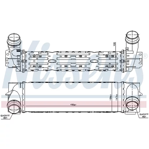 Chladič plniaceho vzduchu NISSENS 961244 - obr. 4