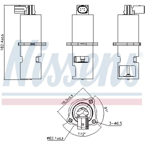 EGR ventil 98154 /NISSENS/ - obr. 6