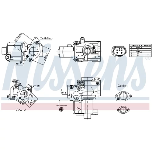 EGR ventil 98199 /NISSENS/