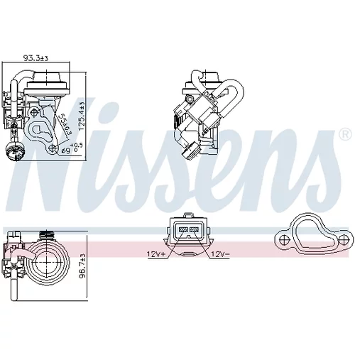 EGR ventil NISSENS 98344