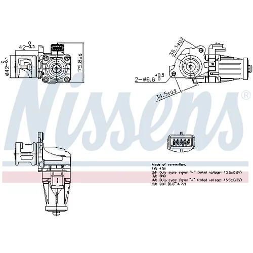 EGR ventil NISSENS 98376